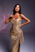 Elorie - Strapless dress with ruched detailing